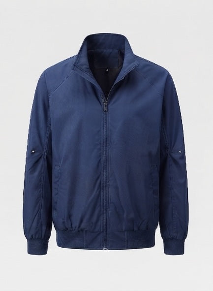Leichter urbaner Blouson für Herren mit Stehkragen, elastischem Saum und Ärmeltasche