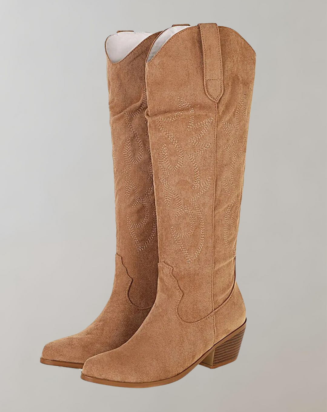 Drune | Bestickte Kniehohe Westernstiefel