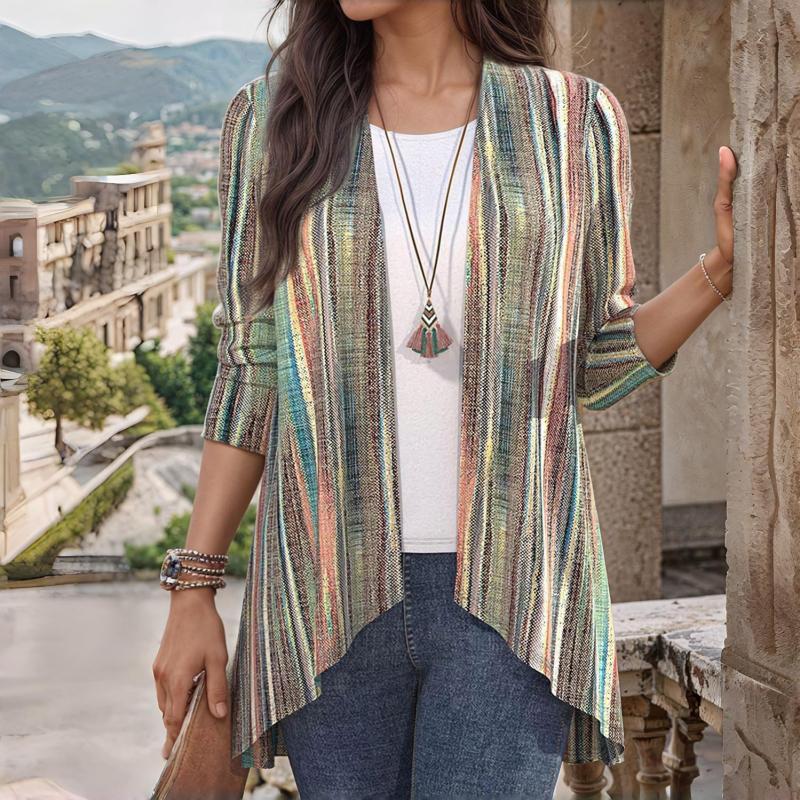 Drune | Gestreifter Strickjacke