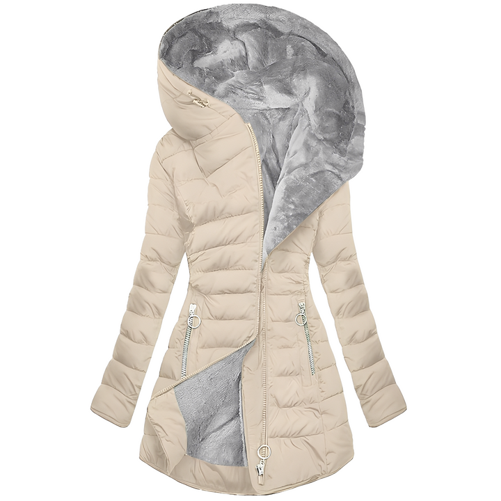 Drune | Moderne Winterjacke mit Kapuze für Frauen