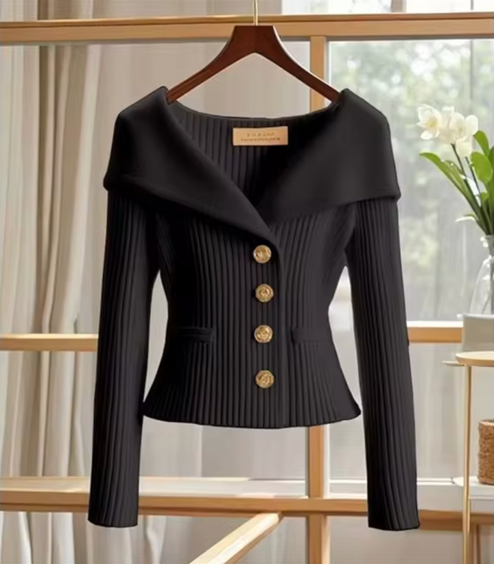 Drune | Gestrickte Kurze Strickjacke