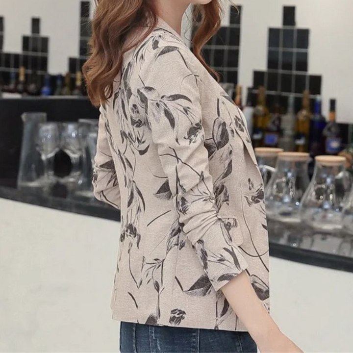 Drune | Damen Blazer mit Blumenmuster Perfekt für Frühling und Sommer