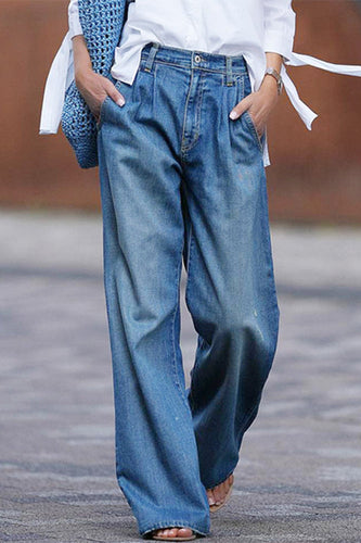 Drune | Rosiedress Vintage Weite Beinform Zerrissene Denim-Hose