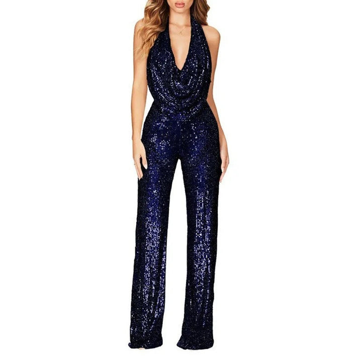 Damen eleganter Glitzer-Jumpsuit Drune