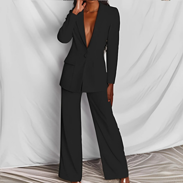 Drune | langärmeliges blazer-hosen-set für frauen