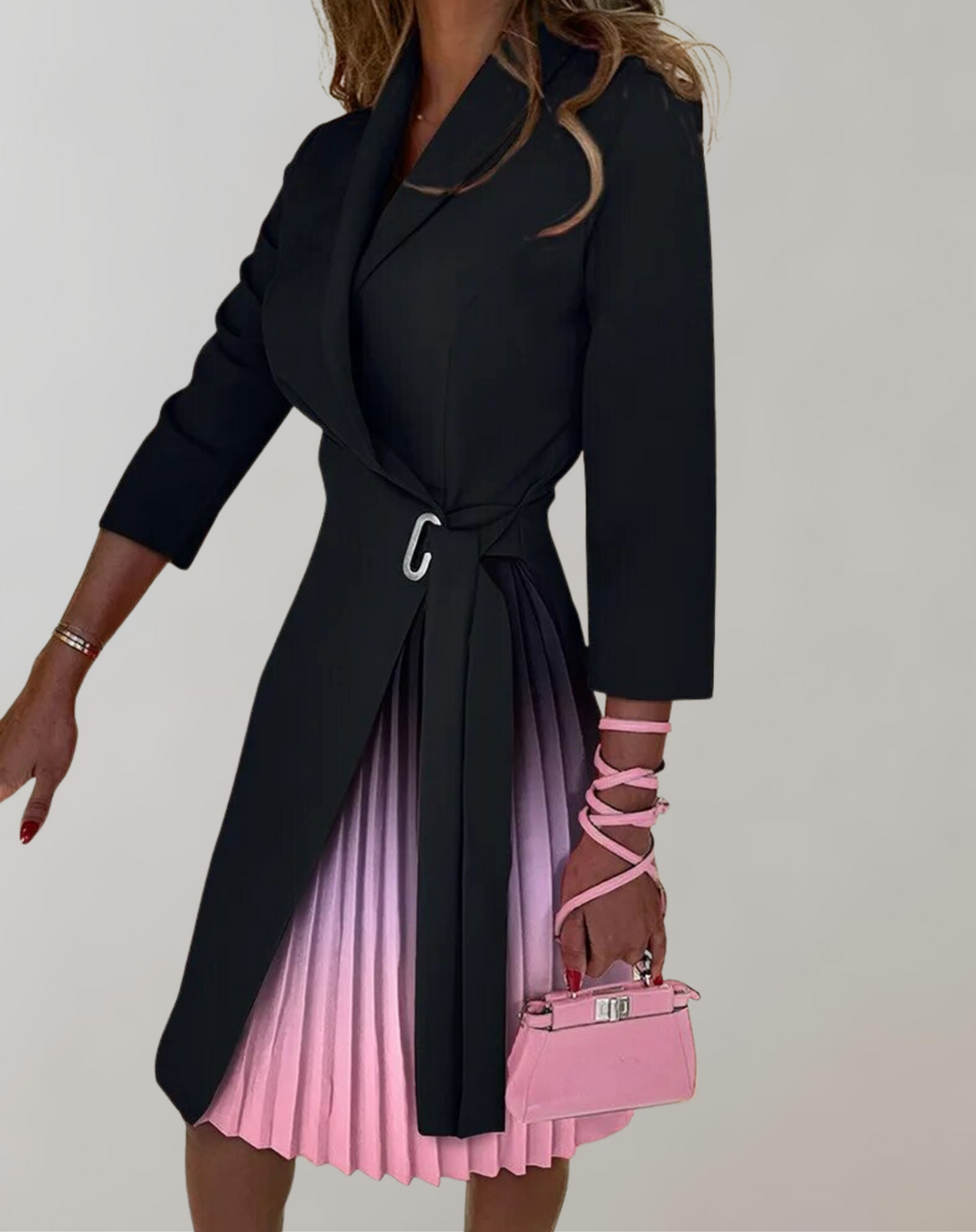 Drune - Damen Kleid Druck gekerbt