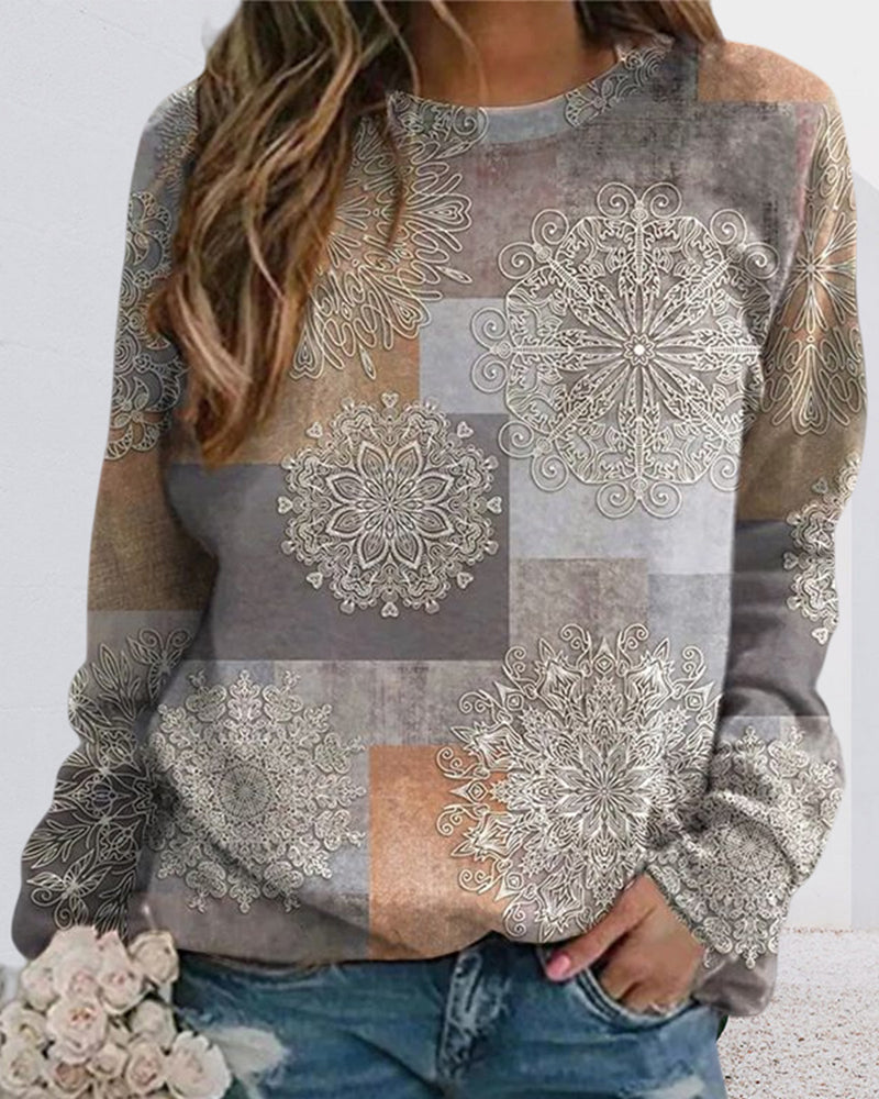 Drune | Lässiges Sweatshirt mit Rundhalsausschnitt