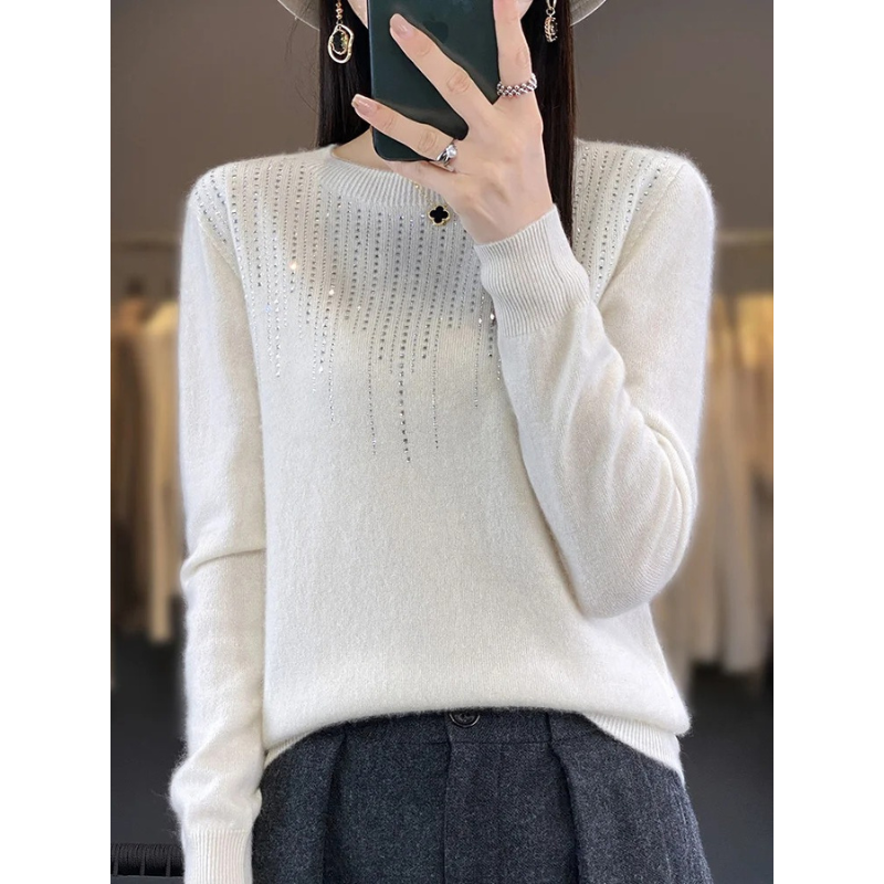 Drune | Sweatshirt - Weicher Strickpullover mit funkelnden Details