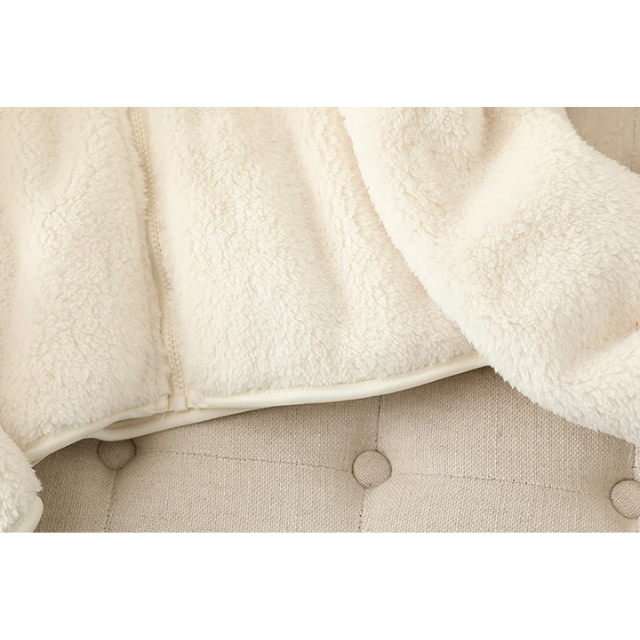 Drune | Weiche Sherpa Zip Up Hohe Kragenjacke, Fleeceweste