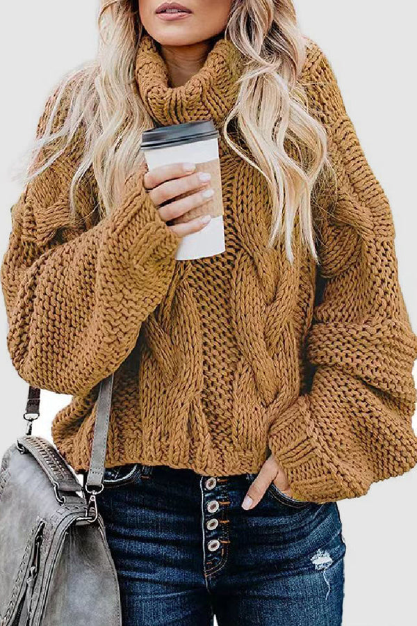 Drune | Eleganter Strick-Cashmere-Pullover mit Rollkragen in einfarbig Ideal für den Winter