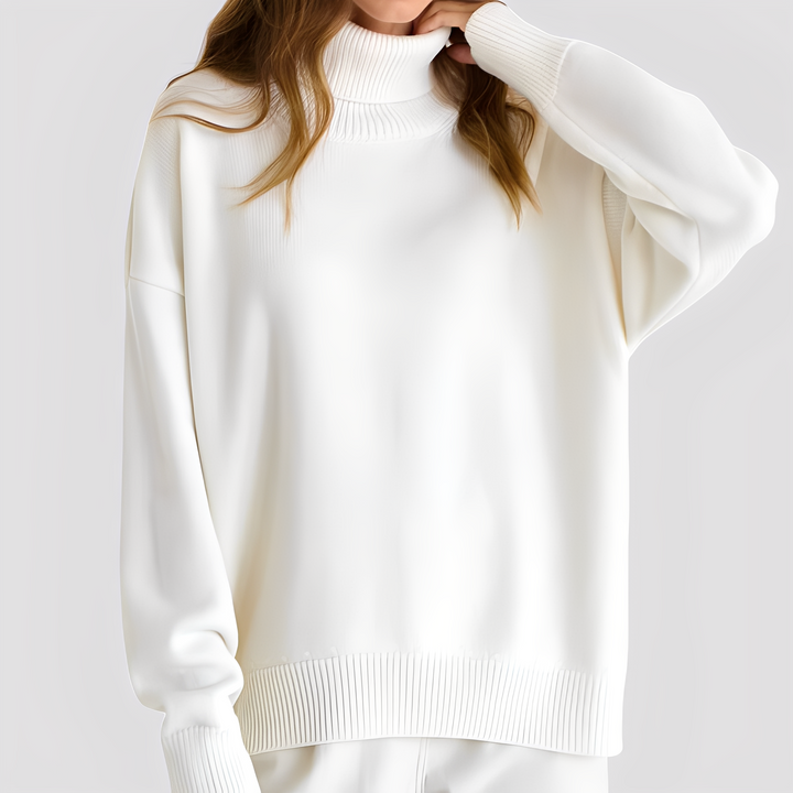 Drune | Einfacher, übergroßer Rollkragenpullover für Damen