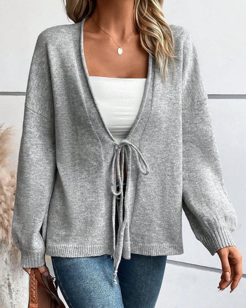 Drune | Lässig Langarm Sweater Cardigan