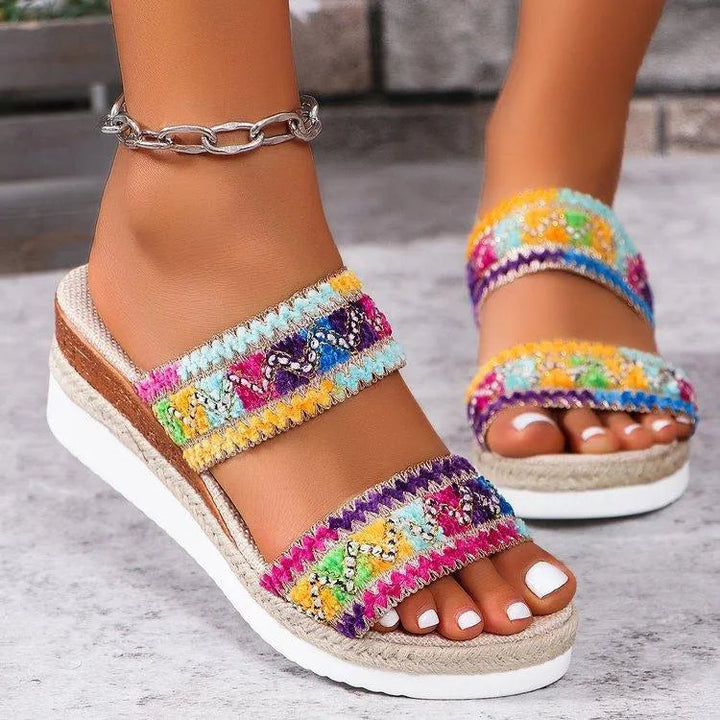 Drune | Sommer-Sandalen mit Leinenboden