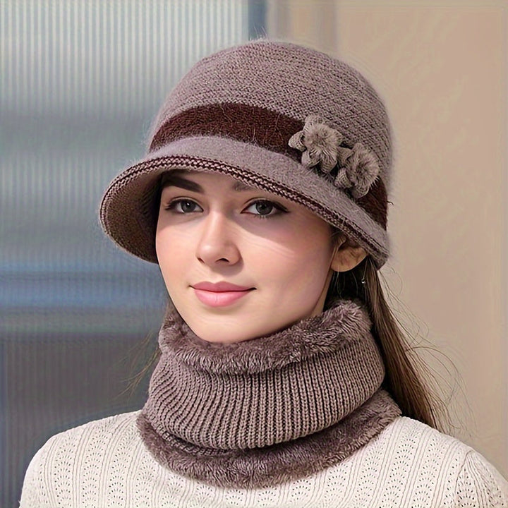Drune | Schickes Winter Stilvolles Gestricktes Set für Frauen