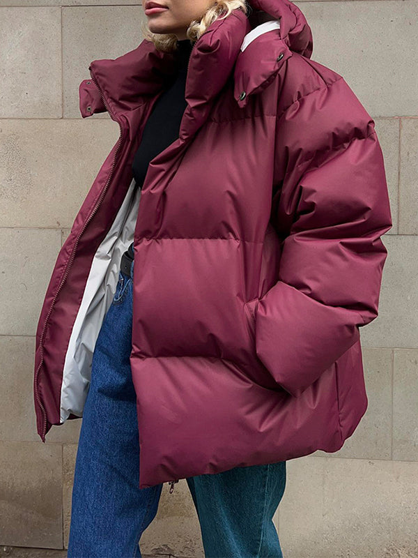 Drune | mehrfarbiges gepolstertes Jacket mit Kapuze