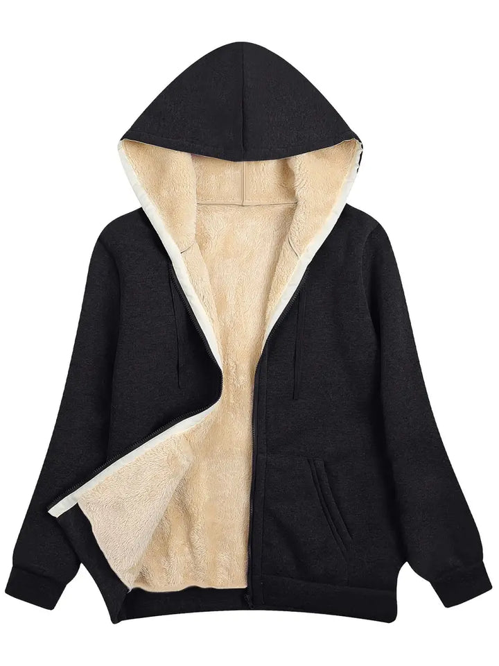 Drune | Warme und weiche Kapuzenjacke für Damen | Perfekt für den Winter