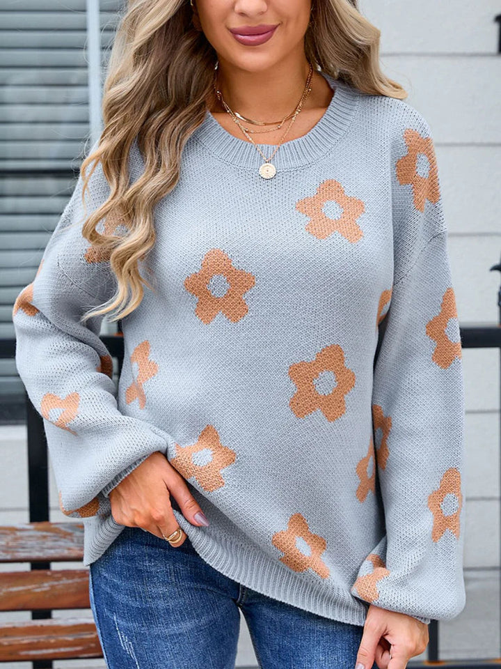 Drune | Strickpullover Mit Floralem Musterdesign