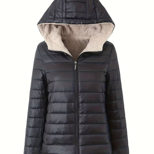 Drune | Warme Jacke mit Reißverschluss und Futter aus Kunstfell