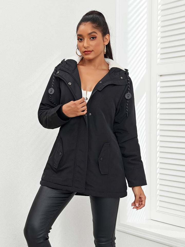 Drune | Winter Casual Cozy mit Fleece-Futter und Kapuze für Damen Ideal für Herbst-Winter