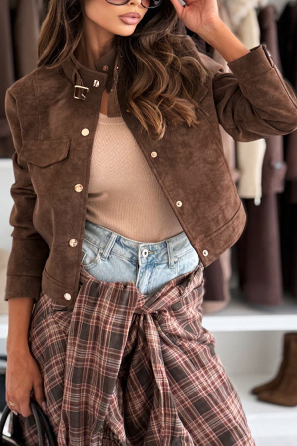 Drune | Langarm Casual Jacke mit Knöpfen