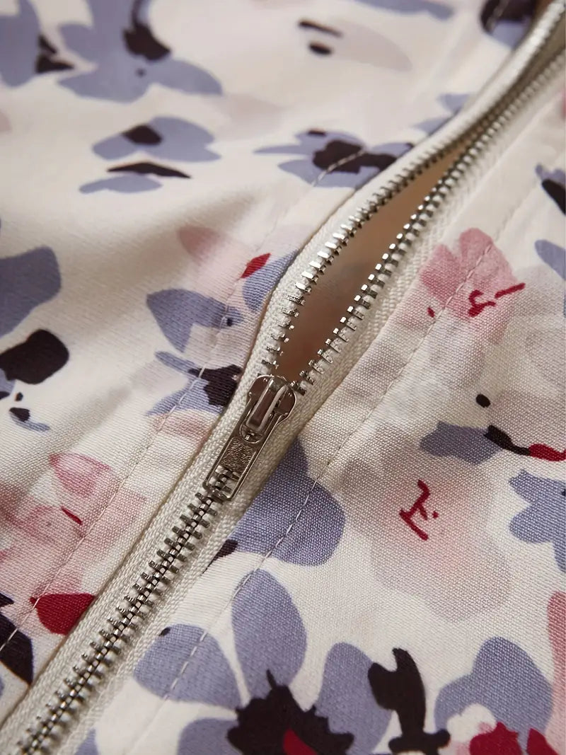 Drune | Bomberjacke mit Blumenmuster