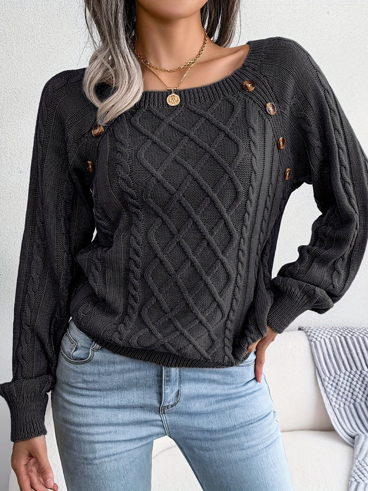 Drune | Klassischer Strickpullover mit Zopfmuster