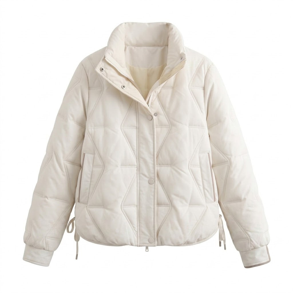 Frauen nan kürzere ultraleichte thermo boxy bluse mit ergonomischem schulterfit und verdecktem druckknopfverschluss