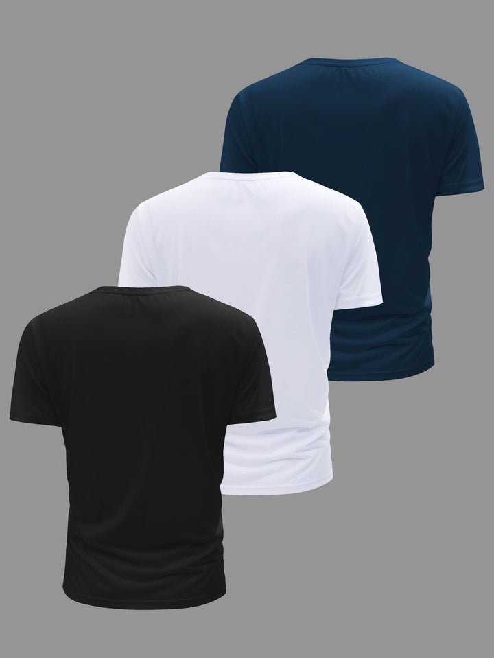 Drune | 3 Pack Herren Lässig Kurzarm T-shirts