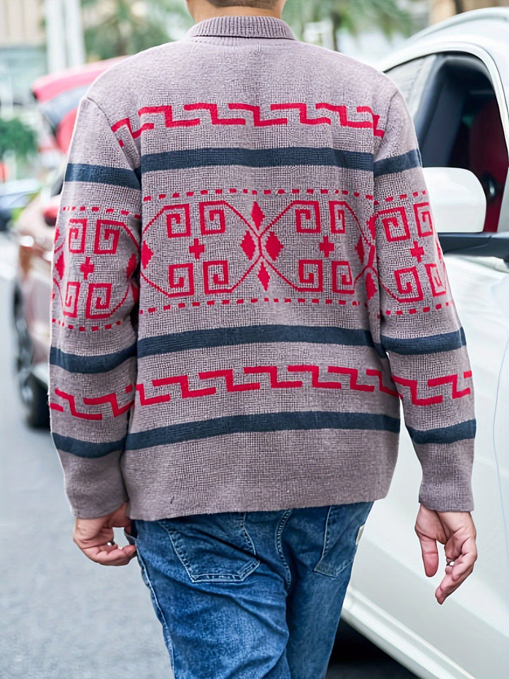 Drune | Lässige Herren-Strickjacke mit Reißverschluss