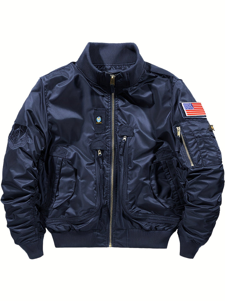 Drune | Bomber Taktische Outdoorjacke Mit Stehkragen Für Herren - Perfekt für Outdoor-Aktivitäten