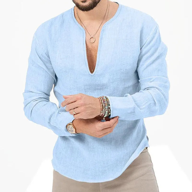 Drune | Herren Leinen Langarmhemd