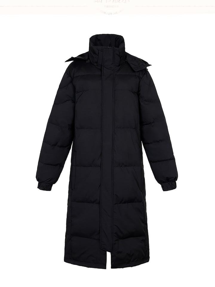 Drune | Lange Gepolsterte Lockere Passform Reißverschluss Daunen Winterjacke Für Herren - Perfekt für Outdoor-Aktivitäten