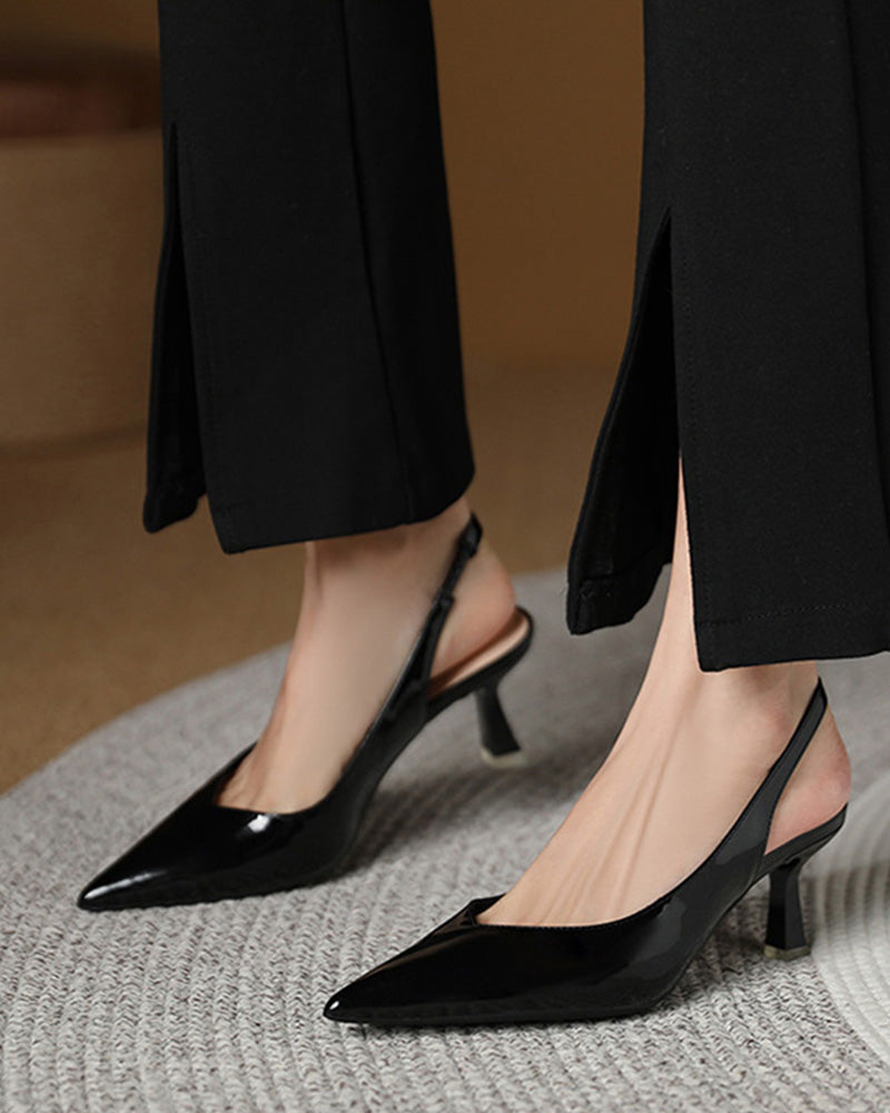Drune | Einfarbige, Temperamentvolle High Heels mit Spitzer Zehenpartie