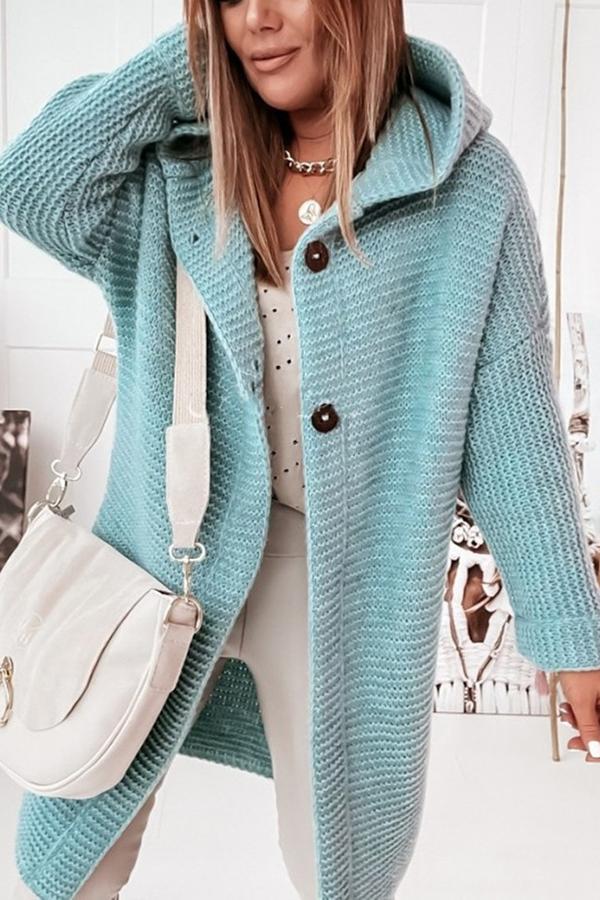 Drune | Strickjacke mit Knopfverschluss und Kapuze