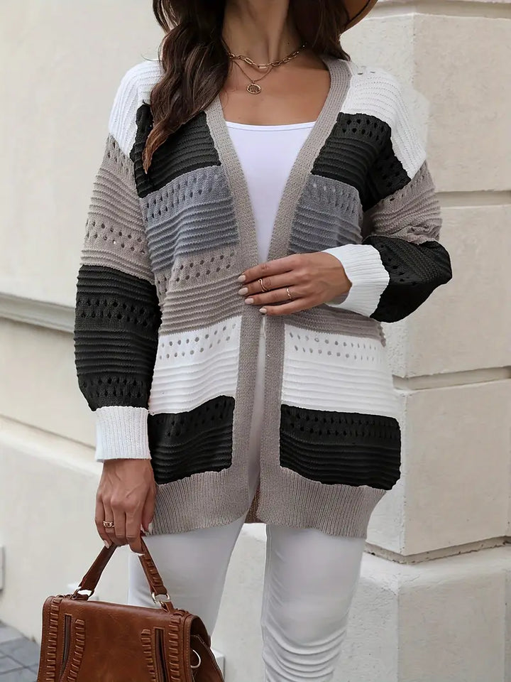 Drune | Strickjacke mit Farbblockierungen