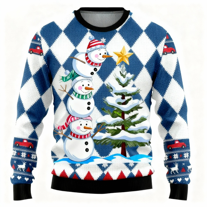 Drune | Hässlicher Weihnachtspullover Party [2025] | Süße Schneemann Edition