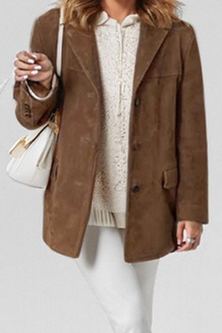 Drune | Vintage Café Jacke mit Revers und Paspeltaschen und Knöpfen