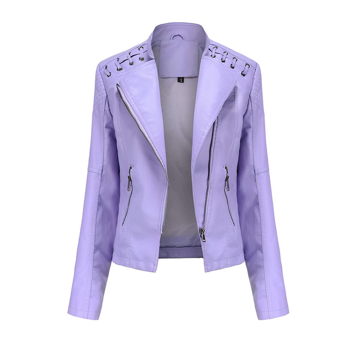 Drune | PU-Lederjacke mit Reißverschluss