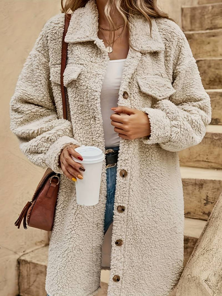 Drune | Teddyjacke mit Knöpfen