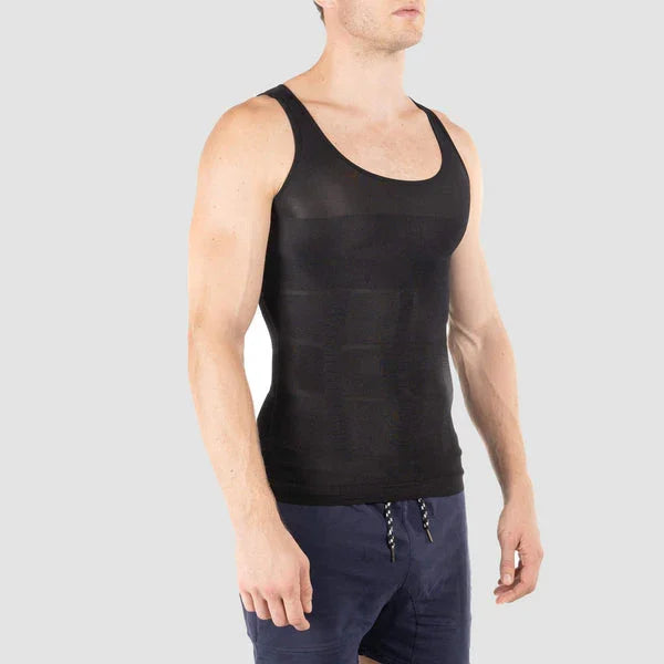 Drune | Schlanke Passform Kompression Body Shaper mit Bauchkontrolle und Unsichtbarem Unterhemd Design
