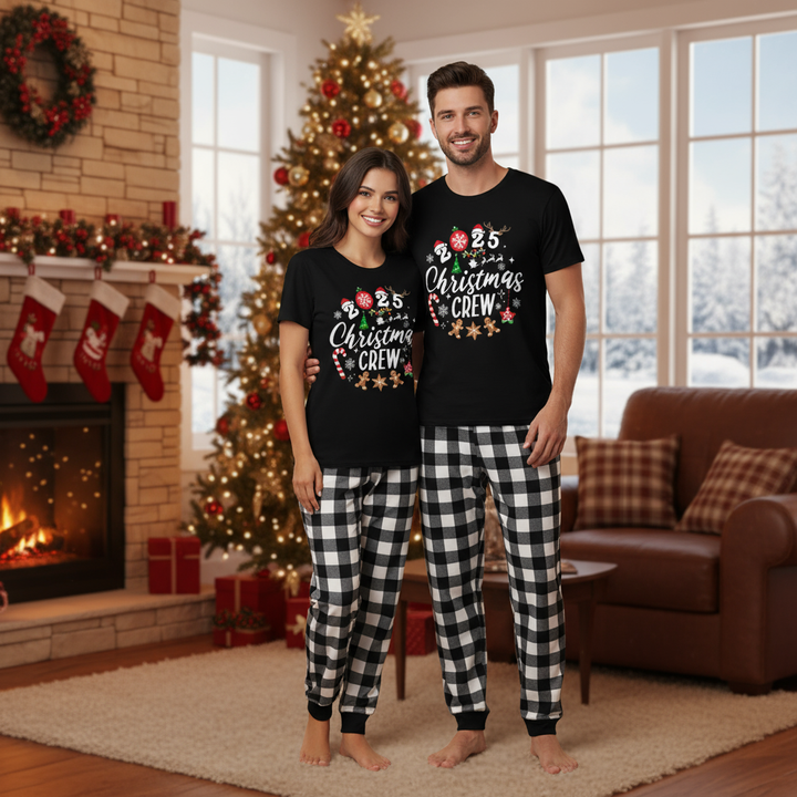 Drune | Weihnachtscrew 2025 Paar Kurzarm Pyjama Set