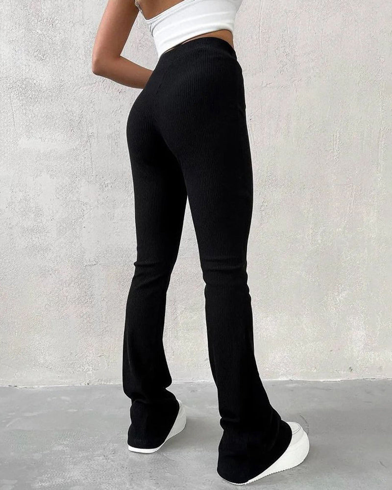 Drune | Slim Fit Hose mit Micro Flare