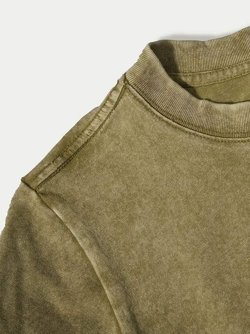 Drune | Baumwoll-T-Shirt mit Rundhalsausschnitt