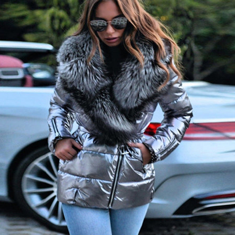 Drune | Damen-Fellkragenjacke mit Taschen
