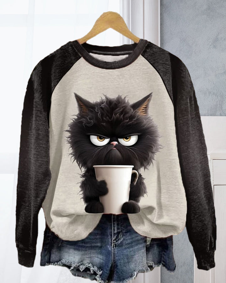 Drune | Sweatshirt mit Katzenmotiv