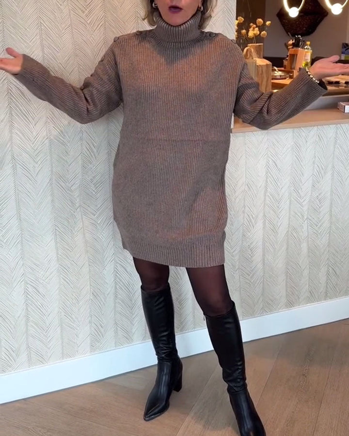 Drune | Strickkleid mit Knopfdesign
