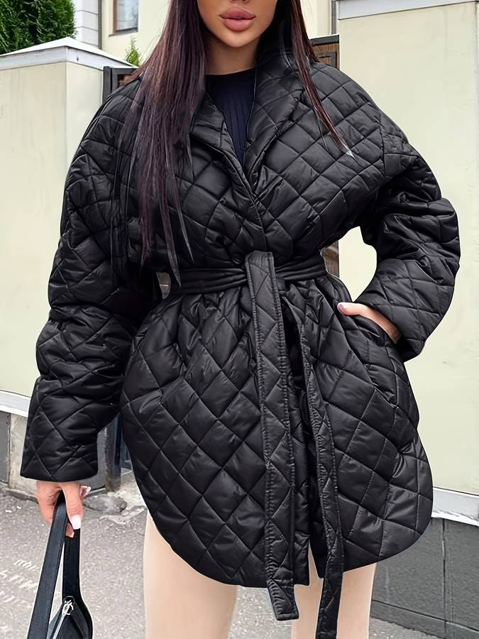 Drune | Modische Midi-Jacke mit V-Ausschnitt für Damen