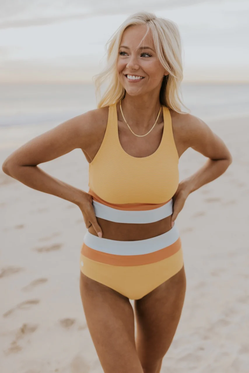 Drune | Colorblock Cut Back Bikini Set