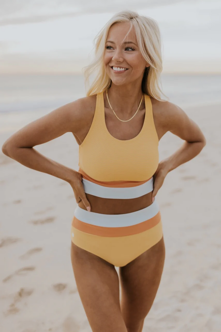 Drune | Colorblock Cut Back Bikini Set