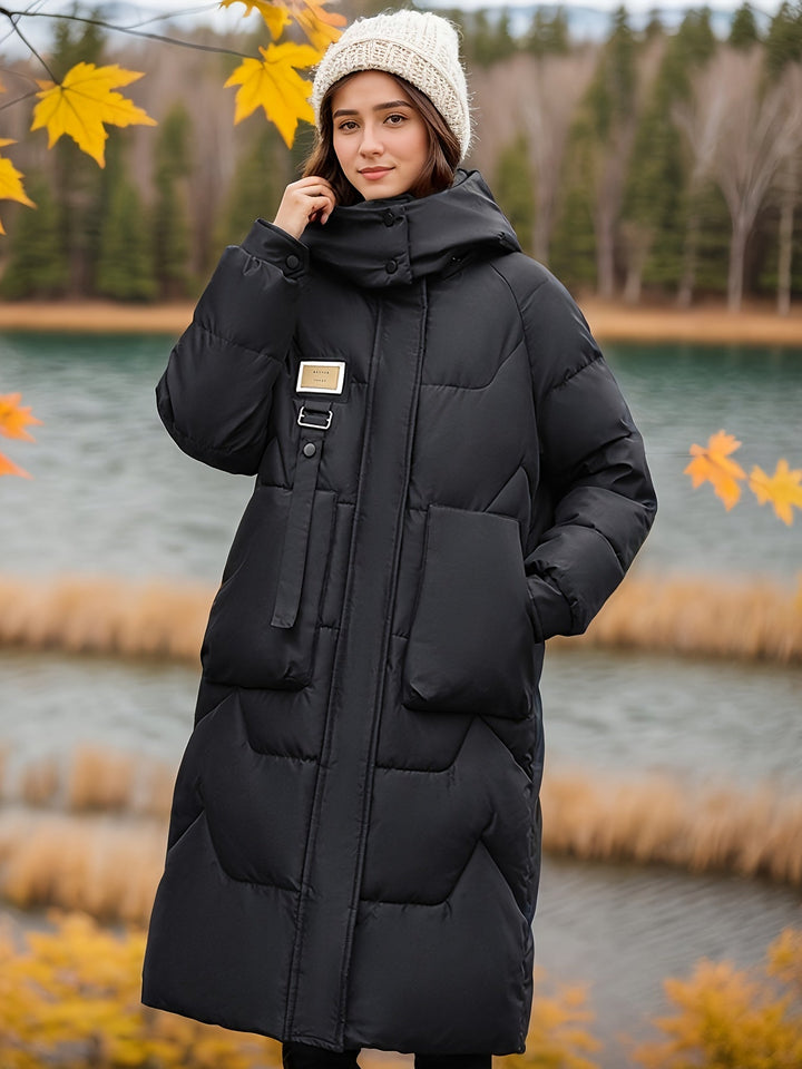 Drune | Warme Fleece Parka Winterjacke mit Kapuze für Frauen - Perfekt für Winteraktitäten